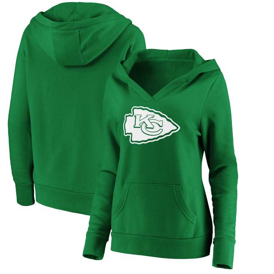 Women's Kansas City Chiefs NFL Pro Line by Fanatics Branded St. Patrick's Day White Logo Pullover Hoodie Green.jpeg,We sell and wholesale Women's Kansas City Chiefs NFL Pro Line by Fanatics Branded St. Patrick's Day White Logo Pullover Hoodie Green.jpeg on line form chian!